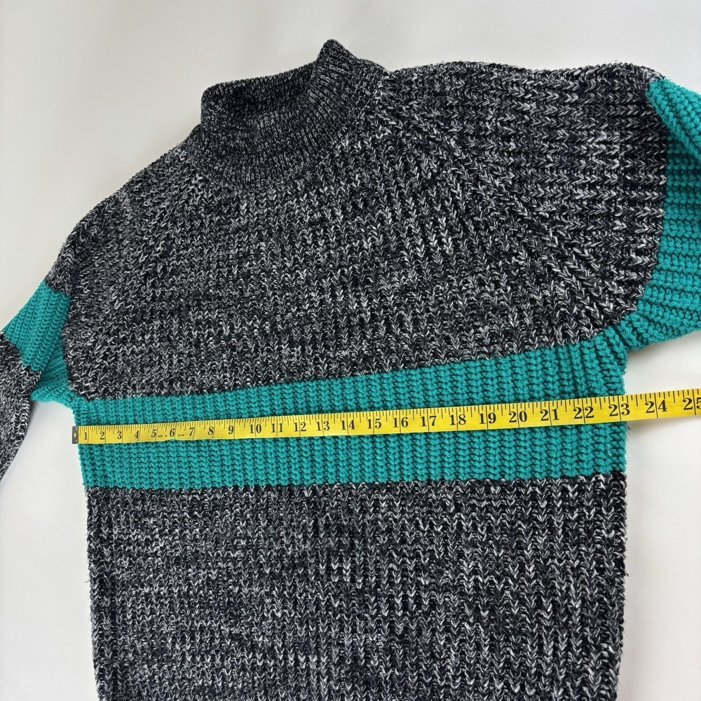 Stefano Women's Vintage‎ Sweater Medium Retro Multicolor Teal Sweater Knit - Picture 4 of 7